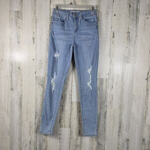 YMI wanna betta butt mid rise skinny blue denim jeans juniors size 3